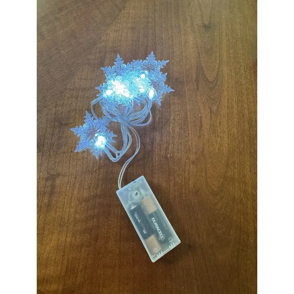 3 Sets Of Snowflake Christmas Lights Blue / White Holidays Decorations